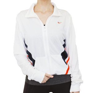 Nike Cream Sporty Zip Up Sweater